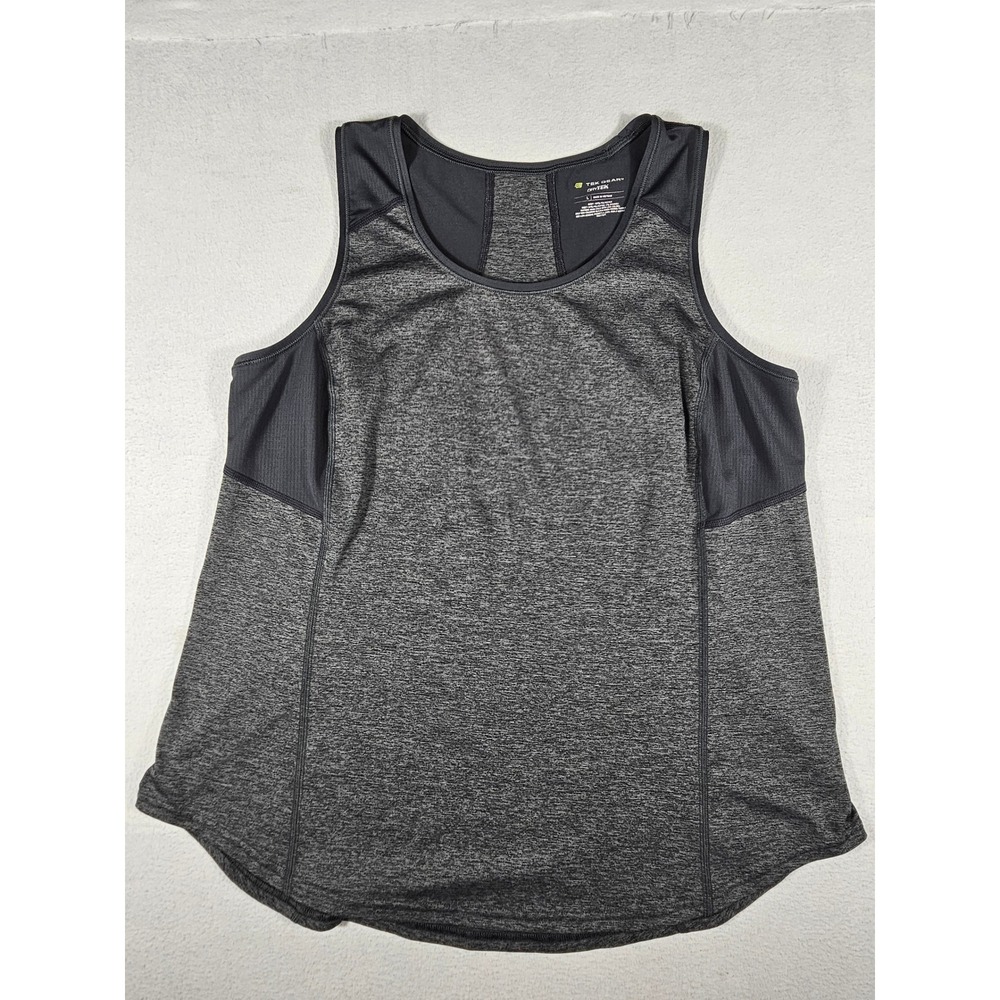 Tek Gear DryTek Womens Tank Top Large Gray Heather Mesh Racerback Activewear L